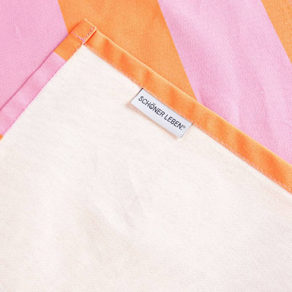 Schöner Leben Tischläufer Streifen orange pink 40x160cm von SCHÖNER LEBEN Riesige Rabatte
