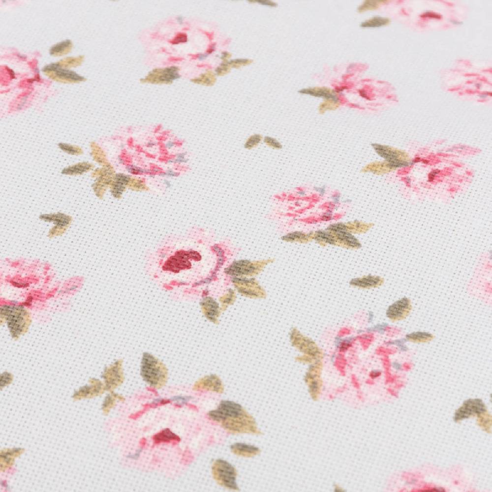 Schöner Leben Kissenhülle Classic Little Rose Rosenblüten hellblau rosa in versch. Größen oder Wunschmaß von SCHÖNER LEBEN Im Verkauf
