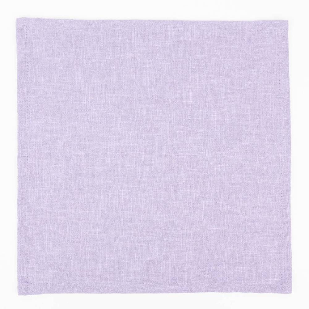 Schöner Leben SCHÖNER LEBEN. Stoffservietten 4er Set Bio Ramie Leinenoptik lila 40x40cm zollfrei