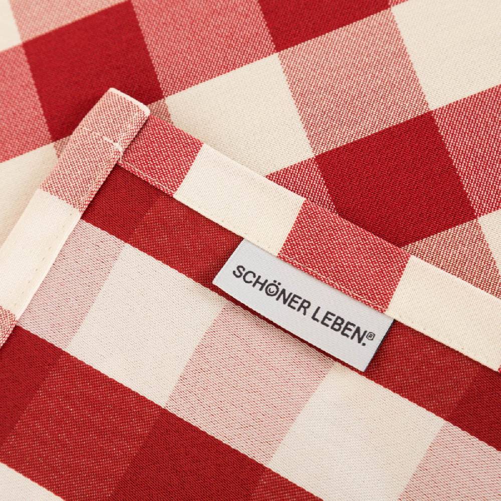 Schöner Leben Tischläufer Karos rot weiß 40x160cm von SCHÖNER LEBEN Outlet