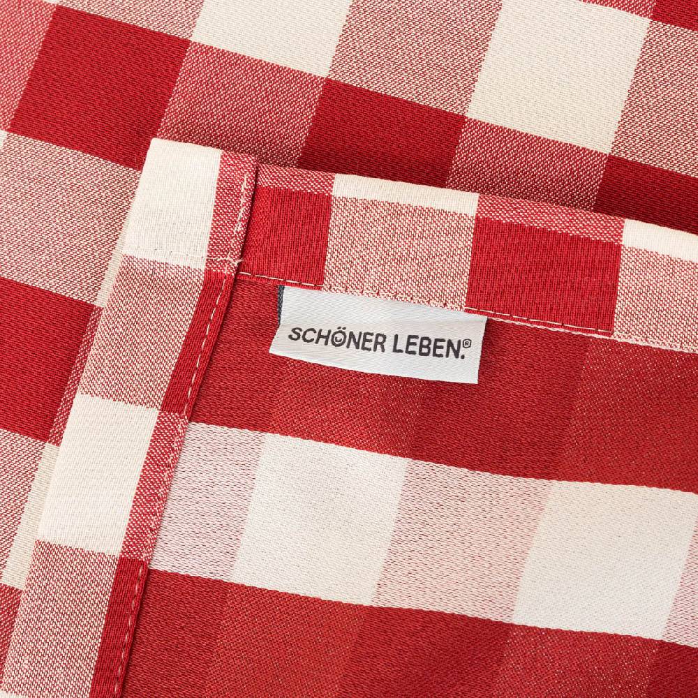 Schöner Leben Tischdecke Karos rot weiß in versch. Größen von SCHÖNER LEBEN Auslauf