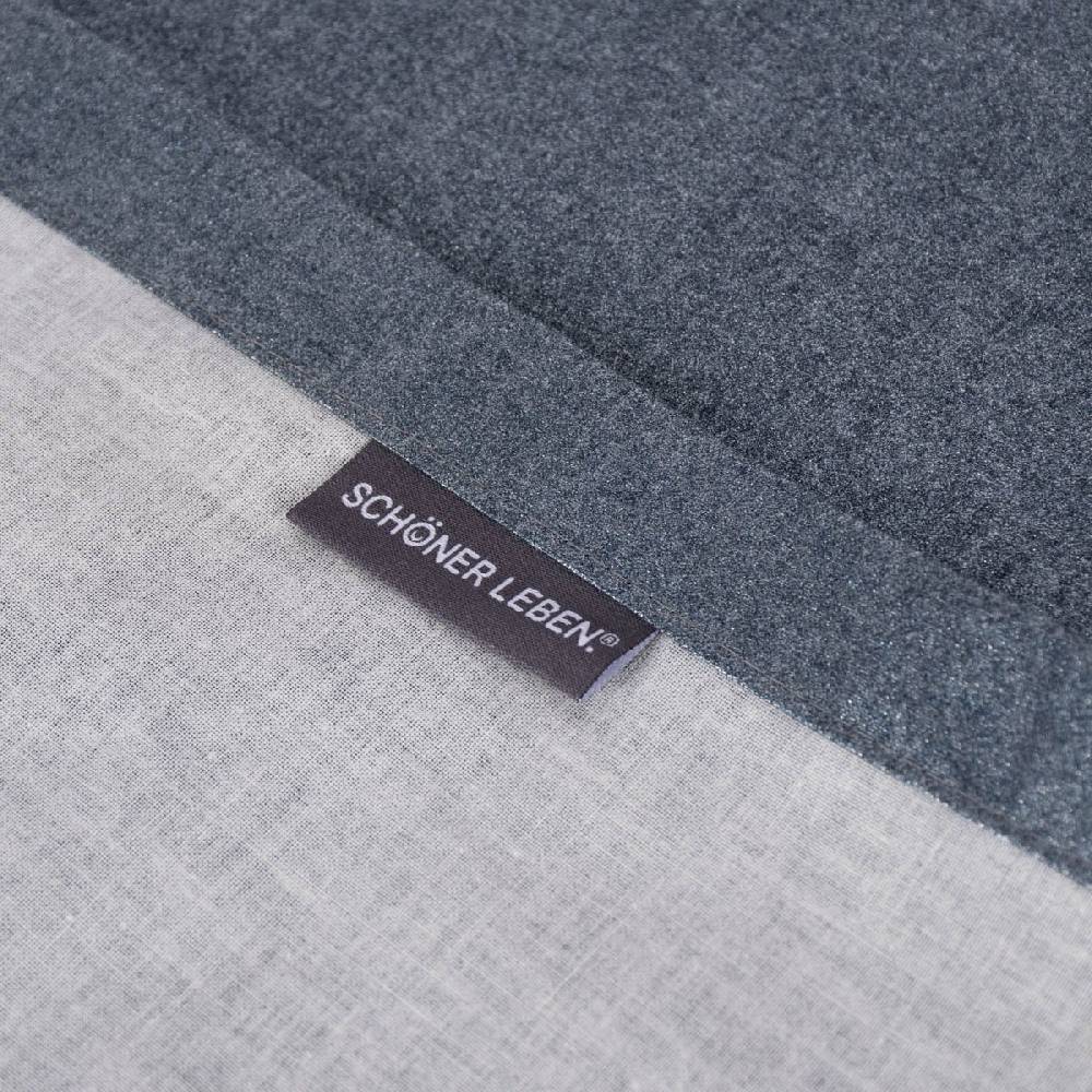 Schöner Leben Tischdecke abwaschbar Glitzer uni grau silber div. Größen oder Wunschmaß von SCHÖNER LEBEN Schlussverkauf