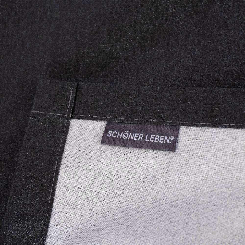 Schöner Leben Tischdecke abwaschbar Glitzer uni anthrazit silber div. Größen oder Wunschmaß von SCHÖNER LEBEN Günstiger Verkauf