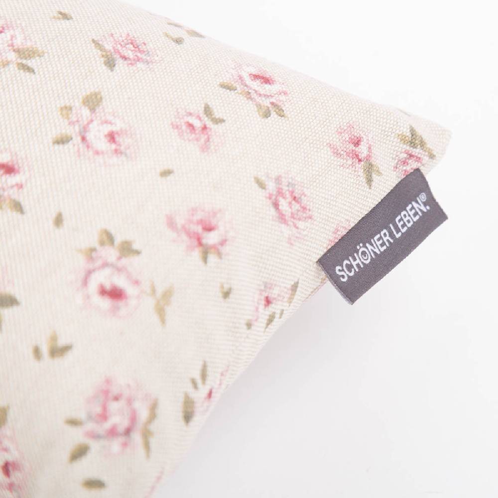 Schöner Leben SCHÖNER LEBEN. Zugluftstopper Classic Little Rose Leinenlook Rosenblüten natur rosa in verschiedenen Größen Kostenloser Versand