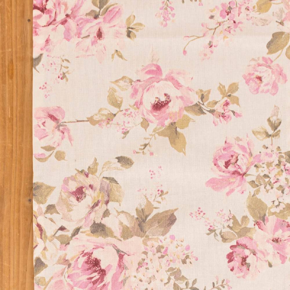 Schöner Leben Tischläufer Classic Painted Rose Rosen ecru rosa 40x160cm von SCHÖNER LEBEN Günstig kaufen