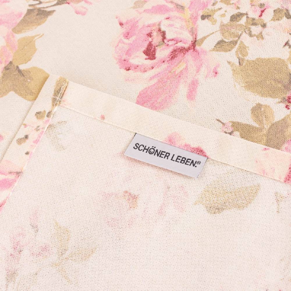 Schöner Leben Tischläufer Classic Painted Rose Rosen ecru rosa 40x160cm von SCHÖNER LEBEN Günstig kaufen