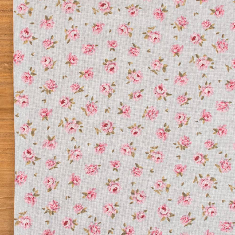 Schöner Leben Tischläufer Classic Little Rose Rosenblüten hellblau rosa 40x160cm von SCHÖNER LEBEN Großer Ausverkauf