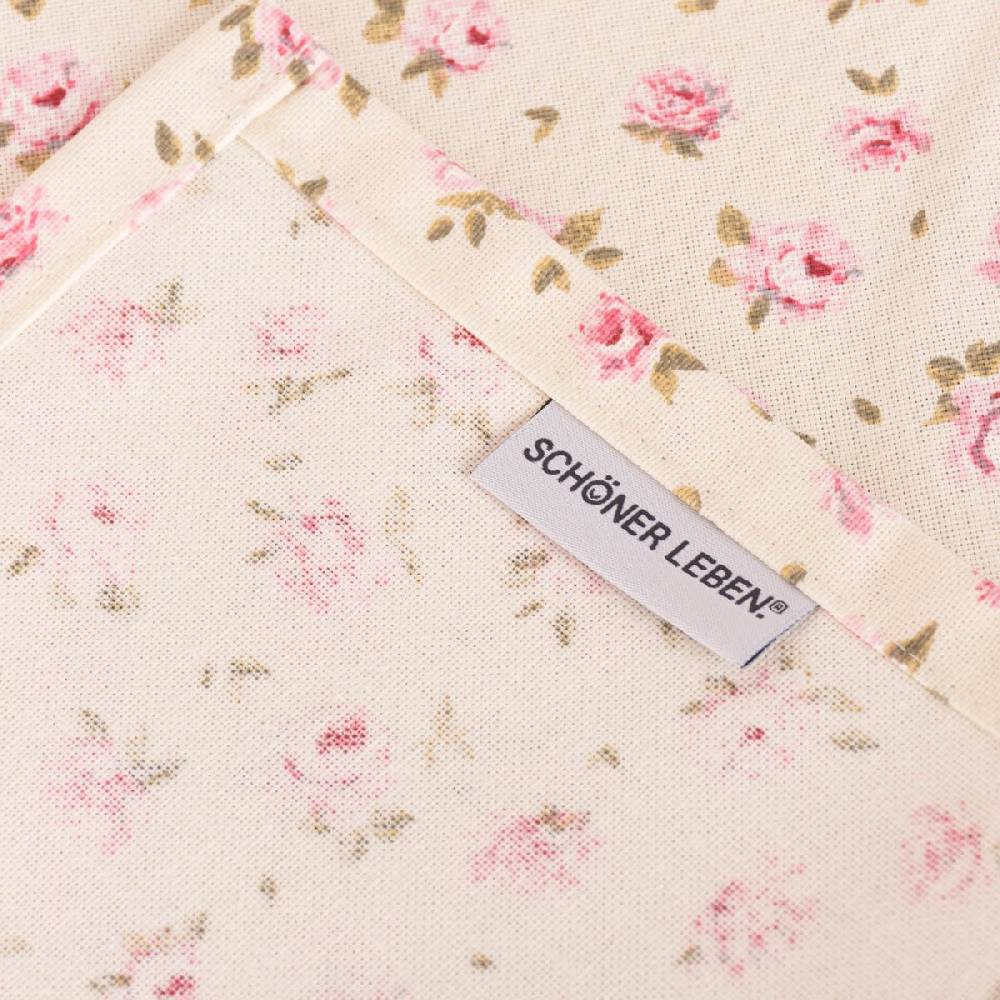 Schöner Leben Tischläufer Classic Little Rose Rosenblüten ecru rosa 40x160cm von SCHÖNER LEBEN Flash Sale