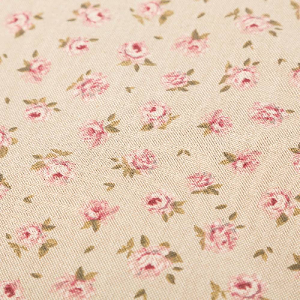 Schöner Leben Tischdecke Classic Little Rose Leinenlook Rosenblüten natur rosa in versch. Größen von SCHÖNER LEBEN Begrenztes Angebot