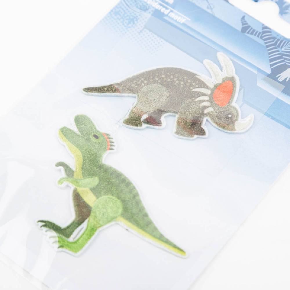 Schöner Leben Applikation Dino selbstklebend/aufbügelbar grün 75x55mm von Prym Online Shopping