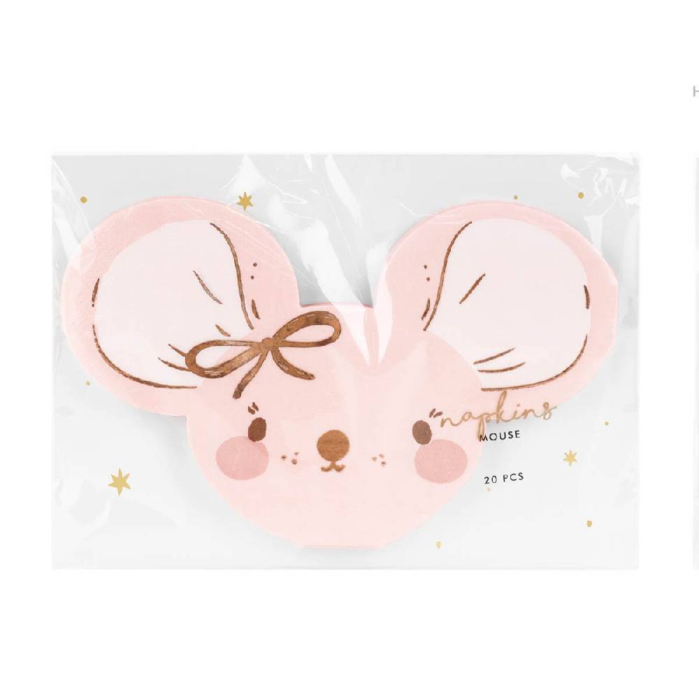 Schöner Leben Papierservietten Maus rosa 16x10cm 2lagig 20 Stück Bis zu 65% Rabatt