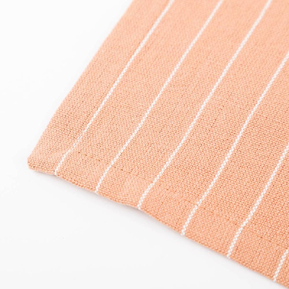 Schöner Leben Set aus 4 Platzsets und 4 Servietten gestreift hellbraun weiß 50x35cm und 40x40cm von Linen & More Vierteljährliche Förderung