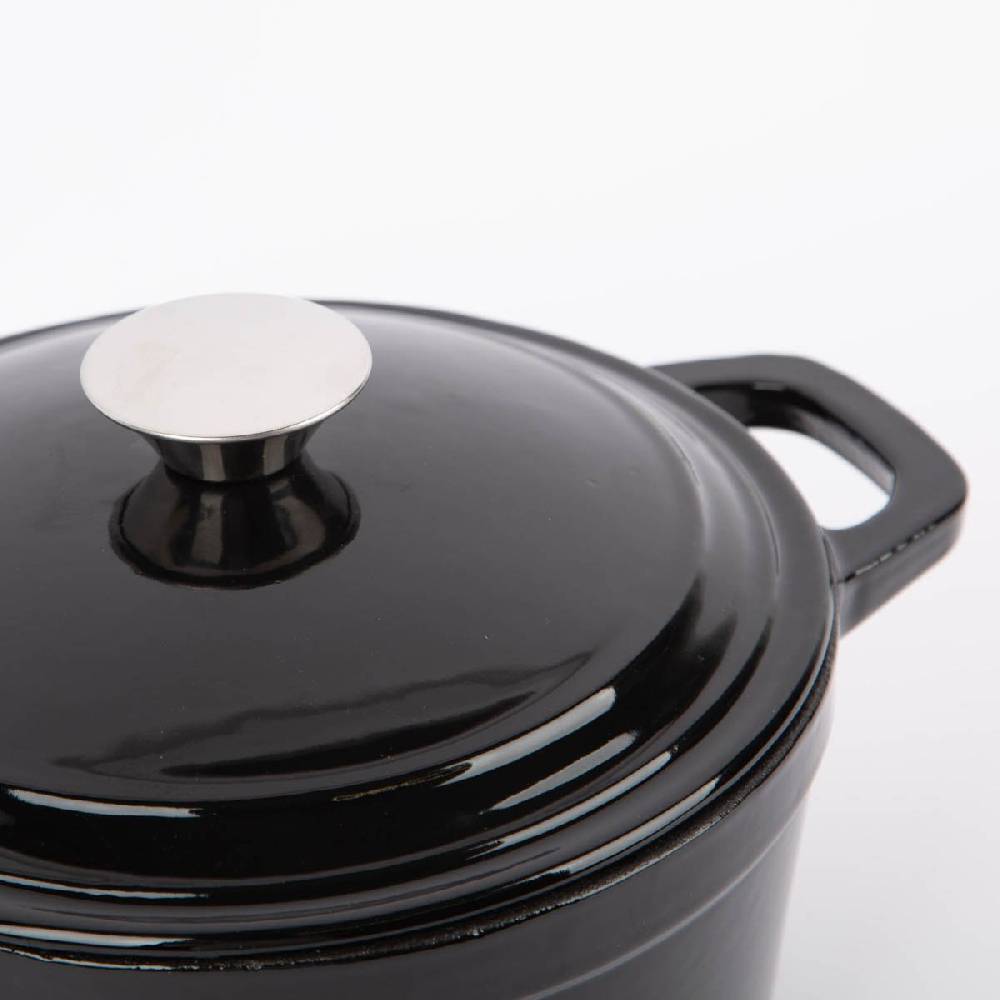 Schöner Leben Gusseisen Topf emailliert mit Deckel schwarz 29x21x15,5cm 3,5 Liter Discount Store für neue Produkte