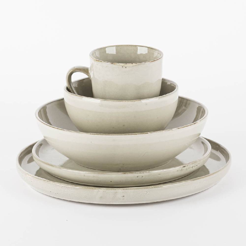 Schöner Leben Müslischale aus Keramik grau 14x8cm Speichern exportieren