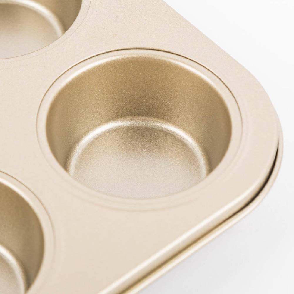 Schöner Leben Muffinform antihaftbeschichtet aus Metall goldfarbig 26,5x18,5x3cm Online