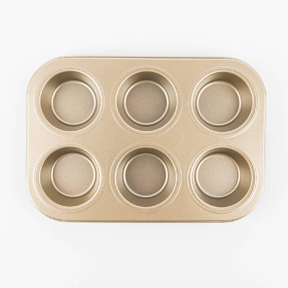 Schöner Leben Muffinform antihaftbeschichtet aus Metall goldfarbig 26,5x18,5x3cm Online