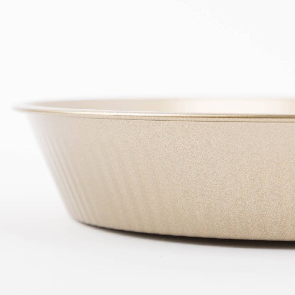 Schöner Leben Quiche Backform rund aus Metall goldfarbig 27,7x5cm Outlet