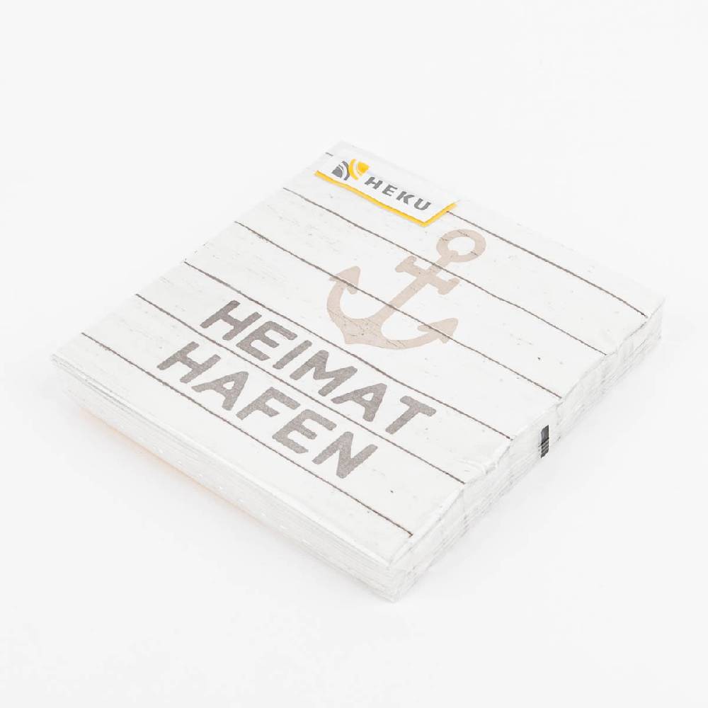 Schöner Leben Serviette Heimathafen Anker creme braun beige 33x33cm 3lagig 20 Stück Hotsell