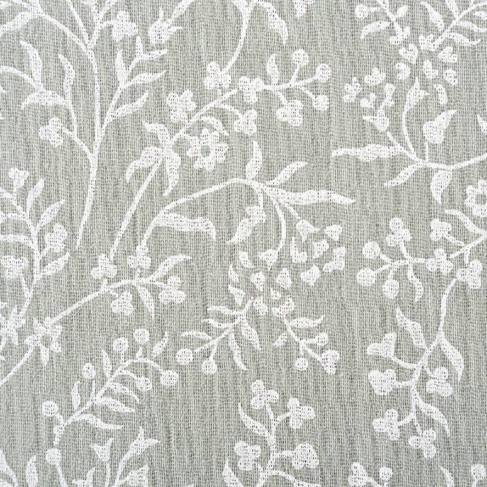 Schöner Leben Musselin Stoff Double Gauze Taznak Blumen Ranken mint grün weiß 1,30m Breite Begrenztes Angebot