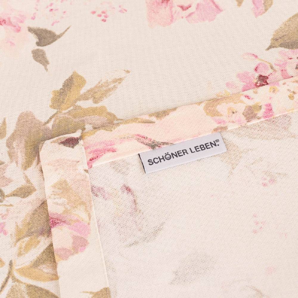 Schöner Leben Tischdecke Classic Painted Rose Rosen ecru rosa in versch. Größen von SCHÖNER LEBEN Kostenlose Rückgabe