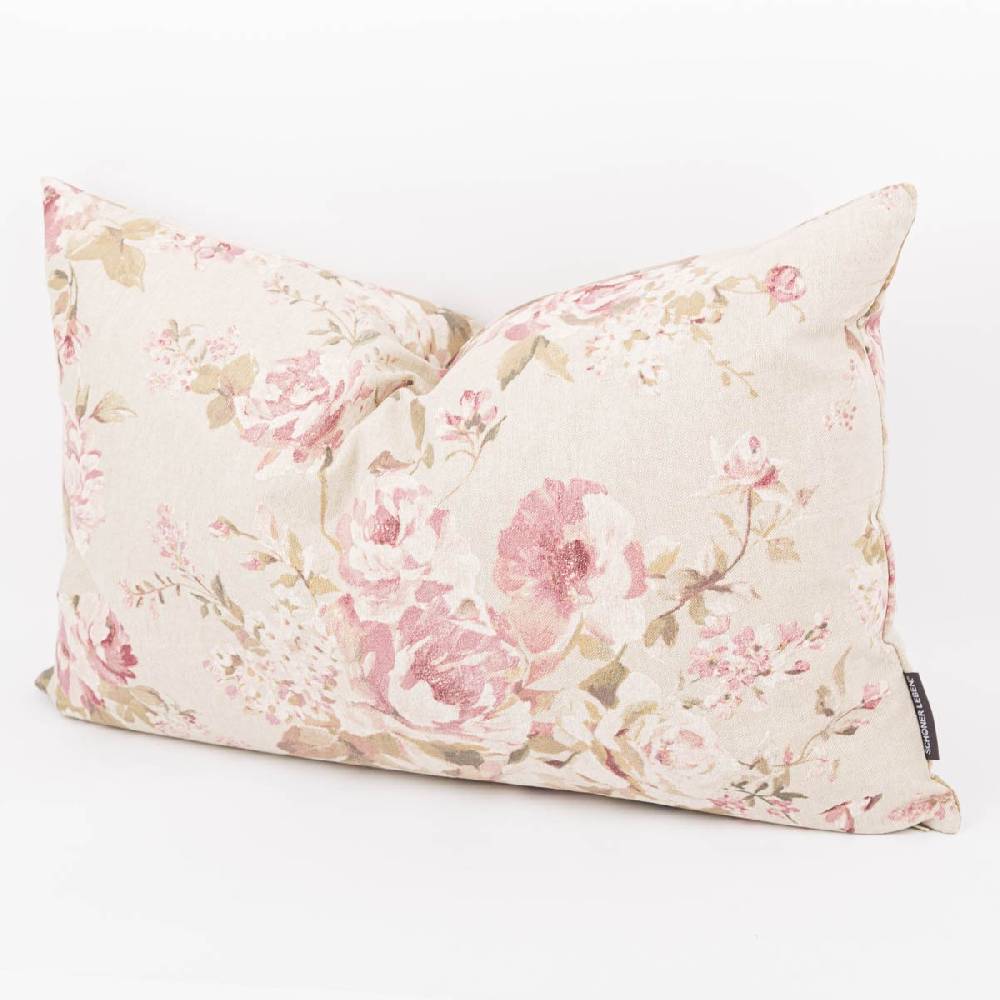 Schöner Leben Kissenhülle Classic Painted Rose Rosen Leinenlook natur rosa in versch. Größen oder Wunschmaß von SCHÖNER LEBEN Zeitbegrenzte Promotion