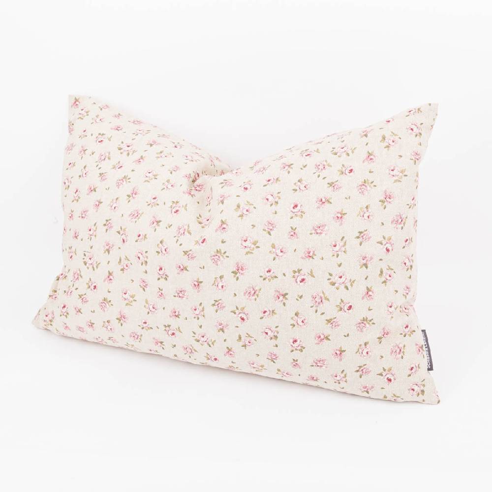 Schöner Leben Kissenhülle Classic Little Rose Rosenblüten Leinenlook natur rosa in versch. Größen oder Wunschmaß von SCHÖNER LEBEN Bis zu 65% Rabatt