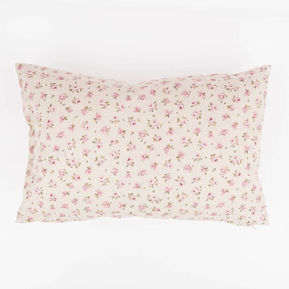 Schöner Leben Kissenhülle Classic Little Rose Rosenblüten Leinenlook natur rosa in versch. Größen oder Wunschmaß von SCHÖNER LEBEN Bis zu 65% Rabatt