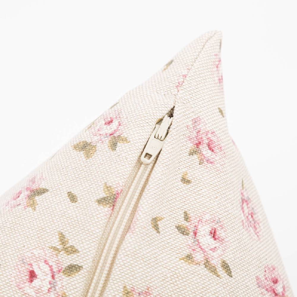 Schöner Leben Kissenhülle Classic Little Rose Rosenblüten Leinenlook natur rosa in versch. Größen oder Wunschmaß von SCHÖNER LEBEN Bis zu 65% Rabatt