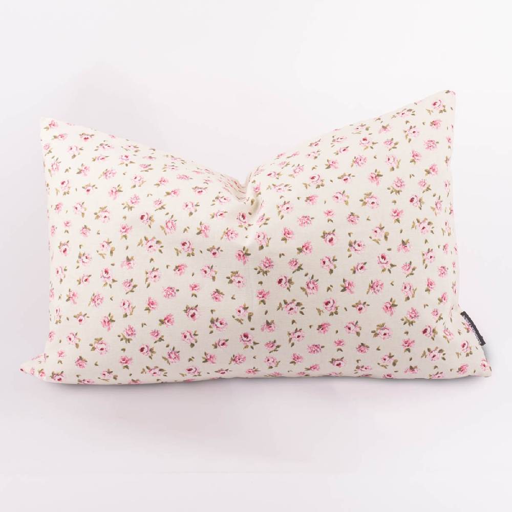 Schöner Leben Kissenhülle Classic Little Rose Rosenblüten ecru rosa in versch. Größen oder Wunschmaß von SCHÖNER LEBEN Nur für heute