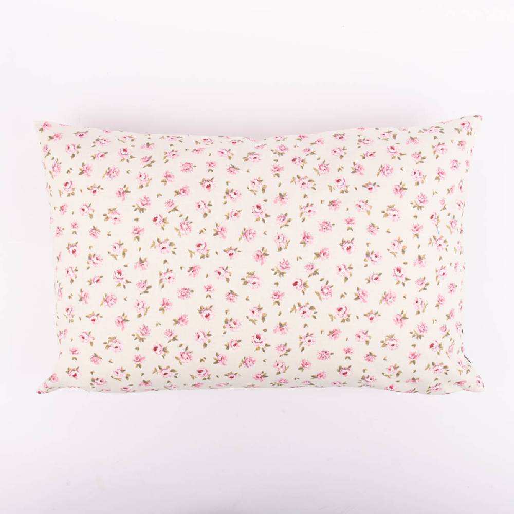 Schöner Leben Kissenhülle Classic Little Rose Rosenblüten ecru rosa in versch. Größen oder Wunschmaß von SCHÖNER LEBEN Nur für heute