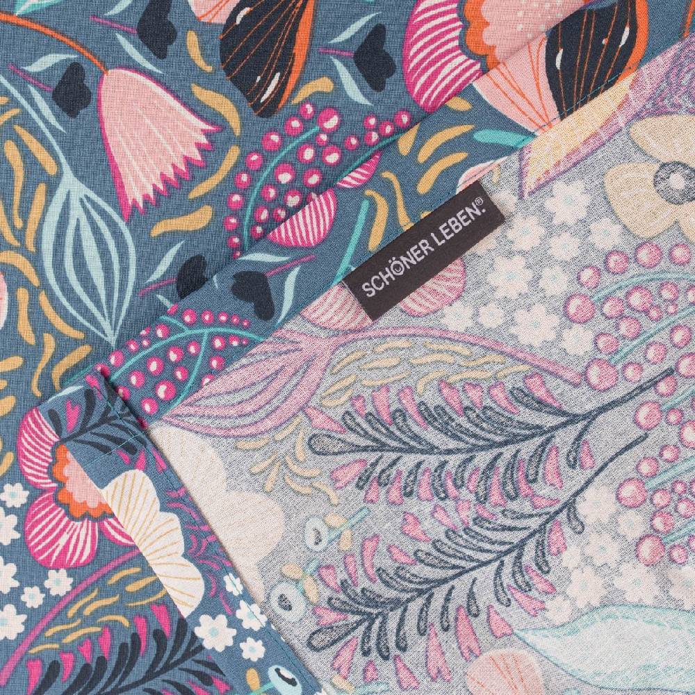 Schöner Leben Tischdecke abwaschbar Papilio Blumen Schmetterlinge blau bunt div. Größen oder Wunschmaß von SCHÖNER LEBEN 50% Rabatt mit kostenlosem Versand