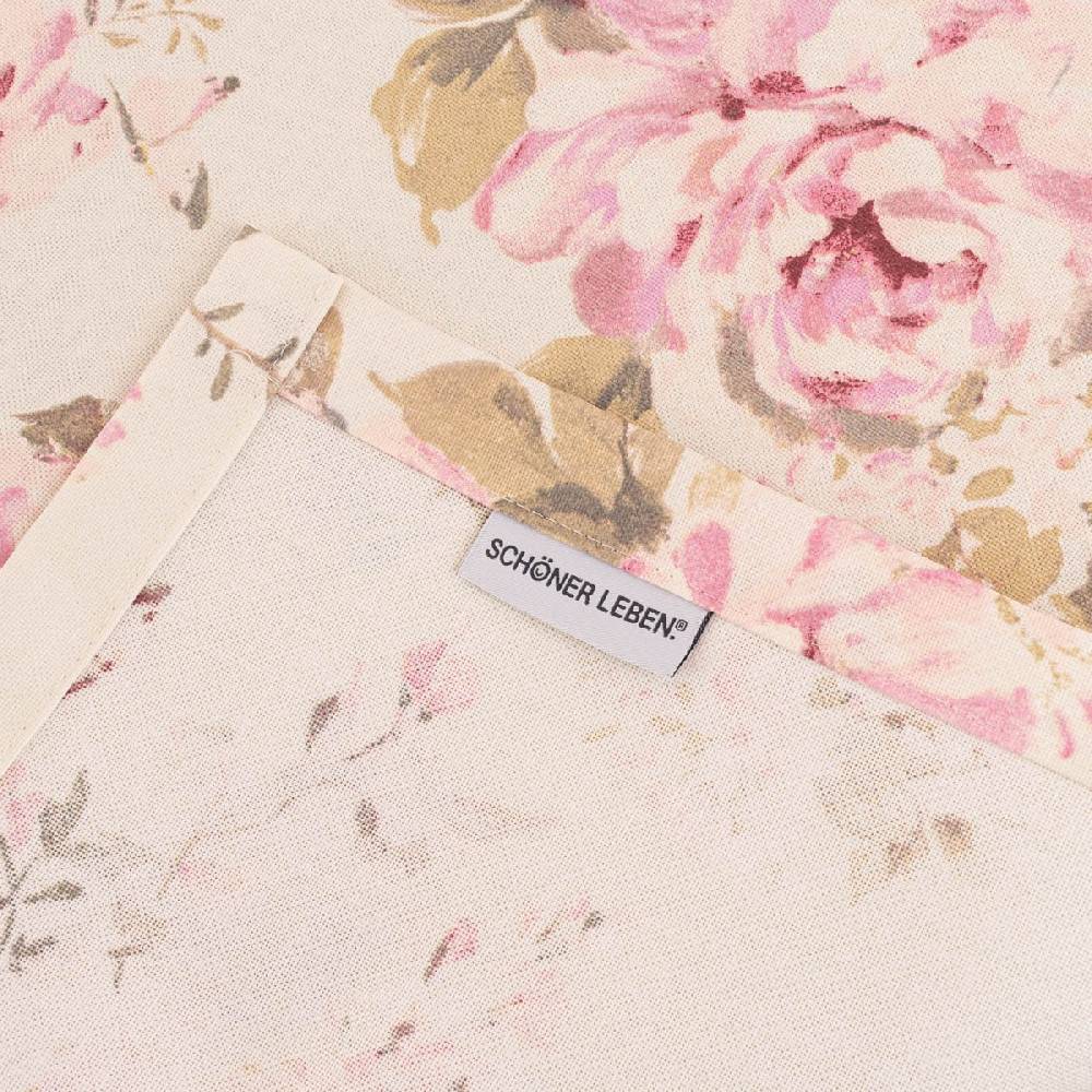Schöner Leben Tischdecke abwaschbar Classic Painted Rose Rosen creme rosa div. Größen oder Wunschmaß von SCHÖNER LEBEN Clearance-Verkauf