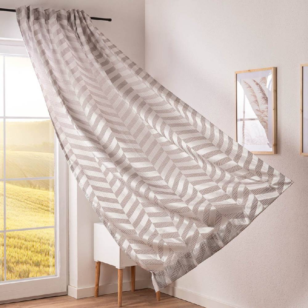Schöner Leben Vorhang Willow Doubleface Doppelgewebe Chevron Streifen beige in 245cm hoch mit div. Breiten oder Wunschmaß von SCHÖNER LEBEN Speichern exportieren