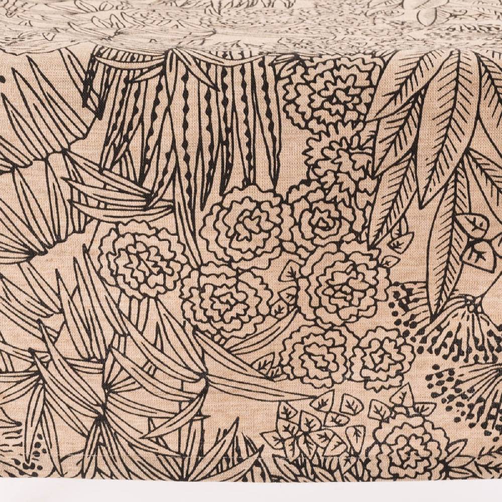 Schöner Leben Tischläufer Orphee Botanics Leinenlook natur schwarz 40x160cm von SCHÖNER LEBEN Rabatte dieses Monats