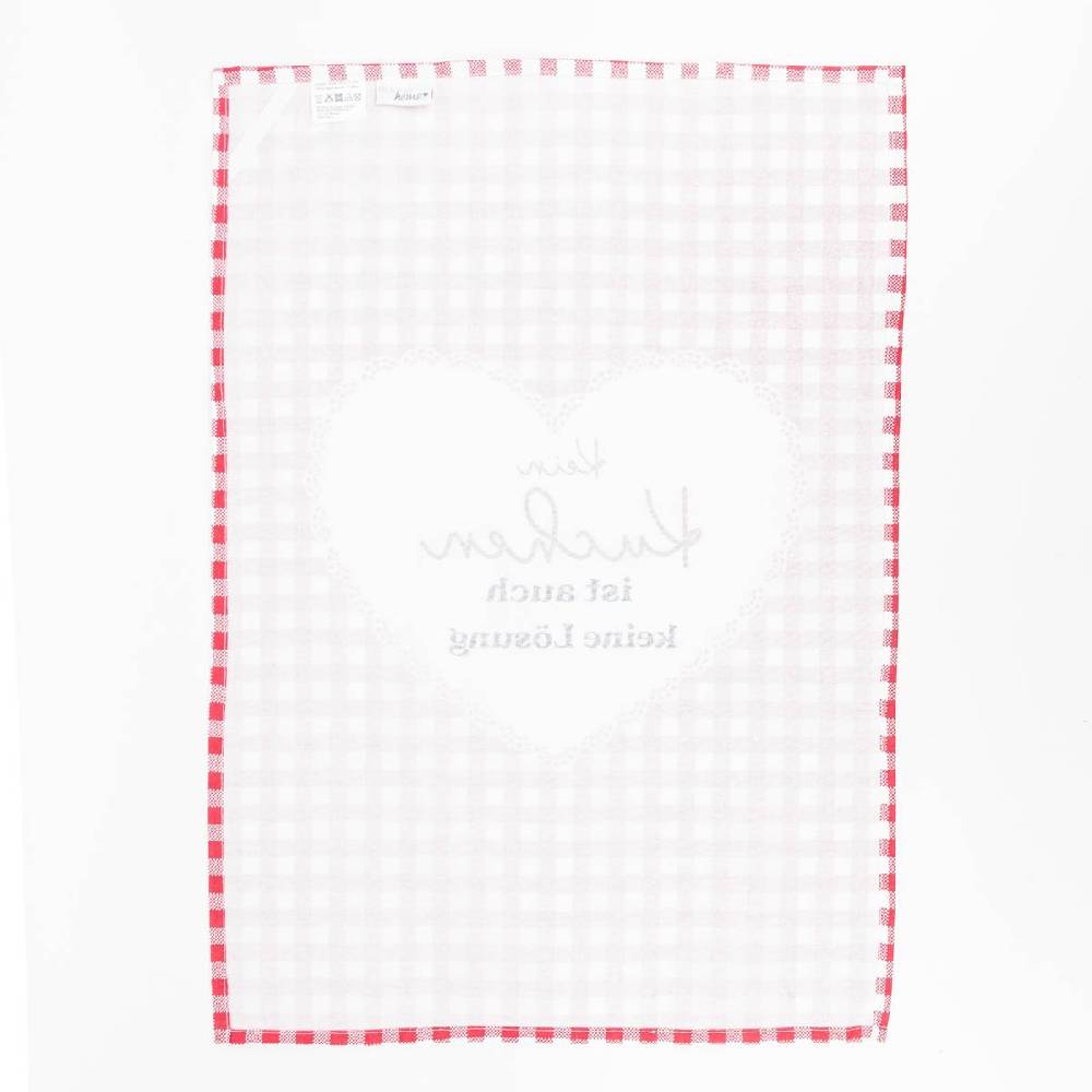 Schöner Leben Geschirrtuch 2er Set Kuchen aus Baumwolle beige-weiß und rot-weiß 50x70cm Neuheiten