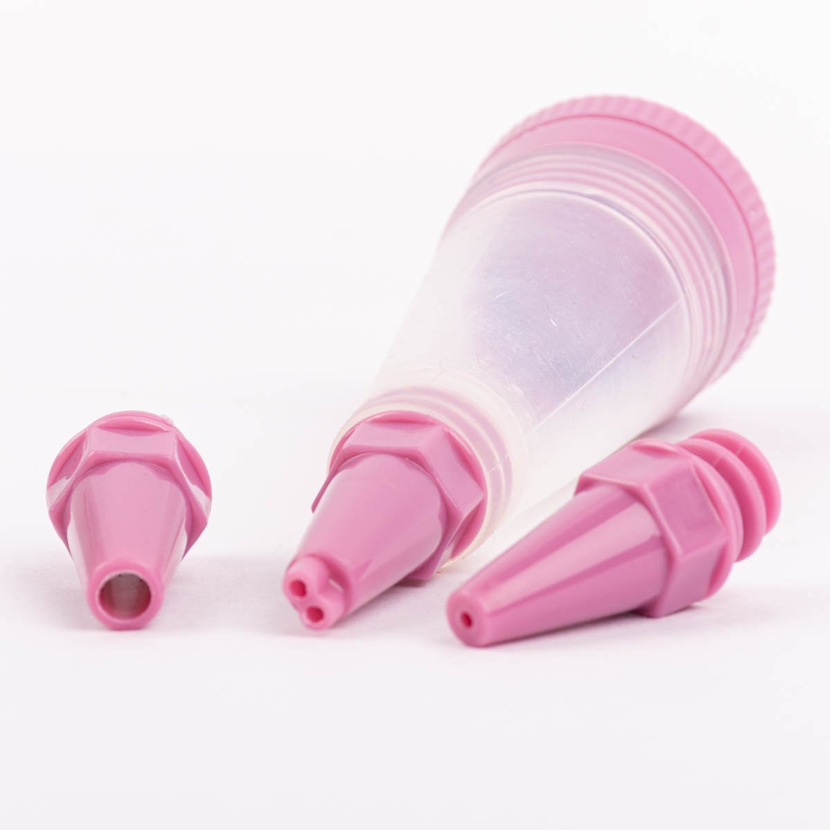Schöner Leben Konditorstift aus Silikon und 3 Zen-Dekorationsspitzen rosa transparent 4,5x14,5cm von Zenker Nur für heute