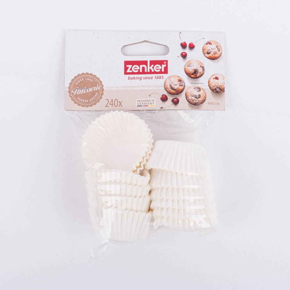 Schöner Leben Muffinförmchen aus Papier einfarbig weiß 3cm von Zenker Discount Store für neue Produkte