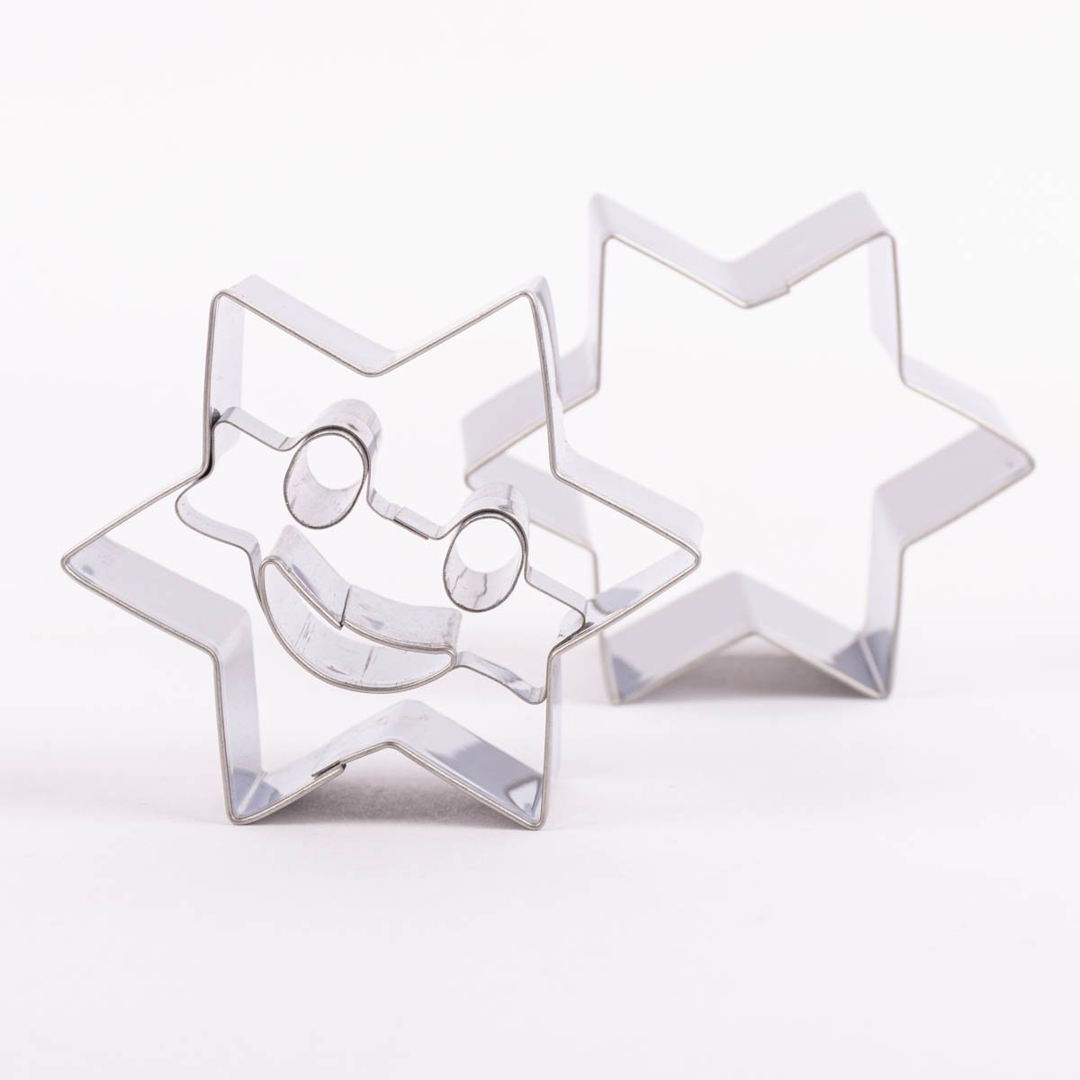 Schöner Leben 2er Set Keks-Ausstecher Smiley Herz Blume oder Stern Edelstahl 6cm von Zenker Super Rabatt