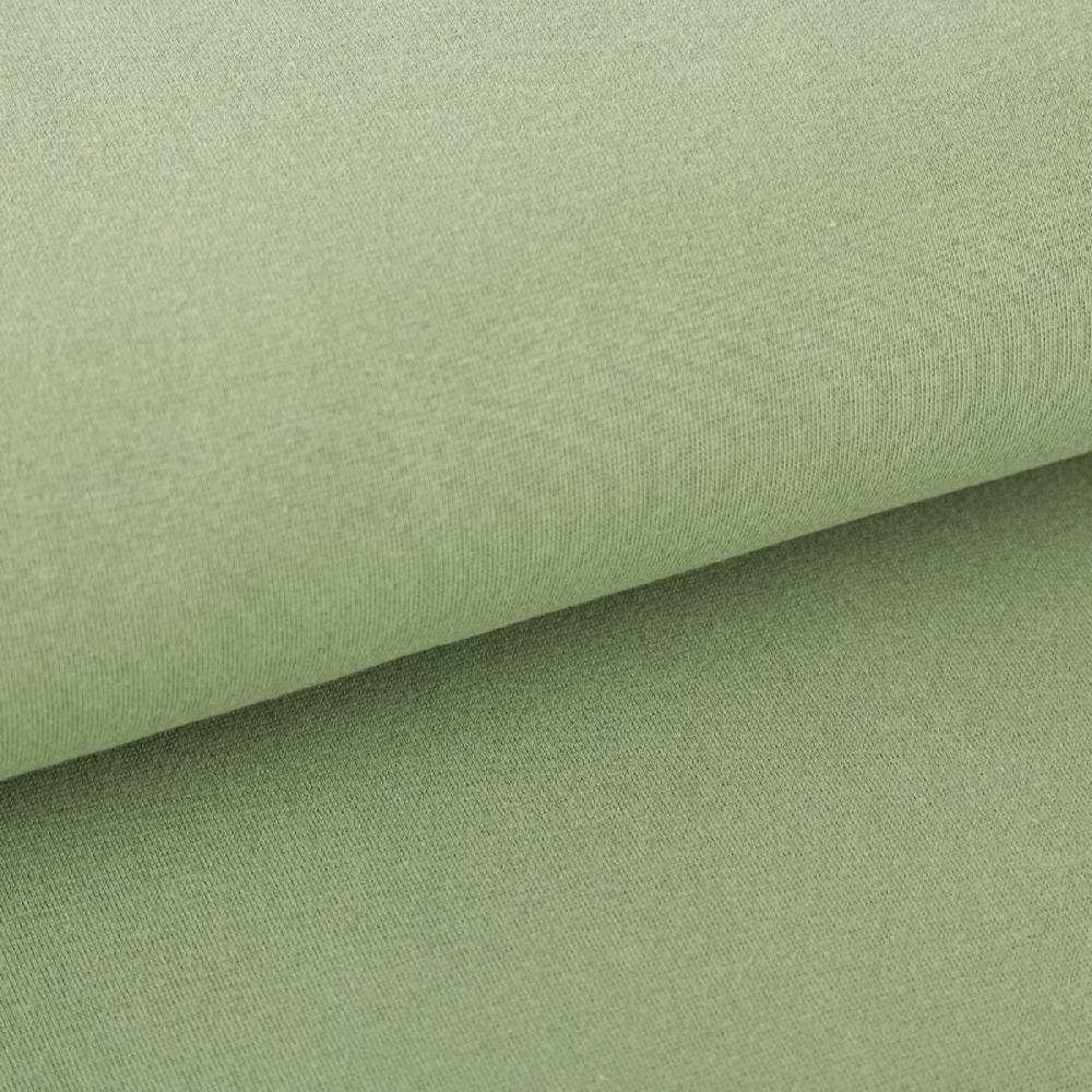 Schöner Leben Bündchenstoff Schlauchware Organic Bio fein pistazie grün 35cm Breite 2025