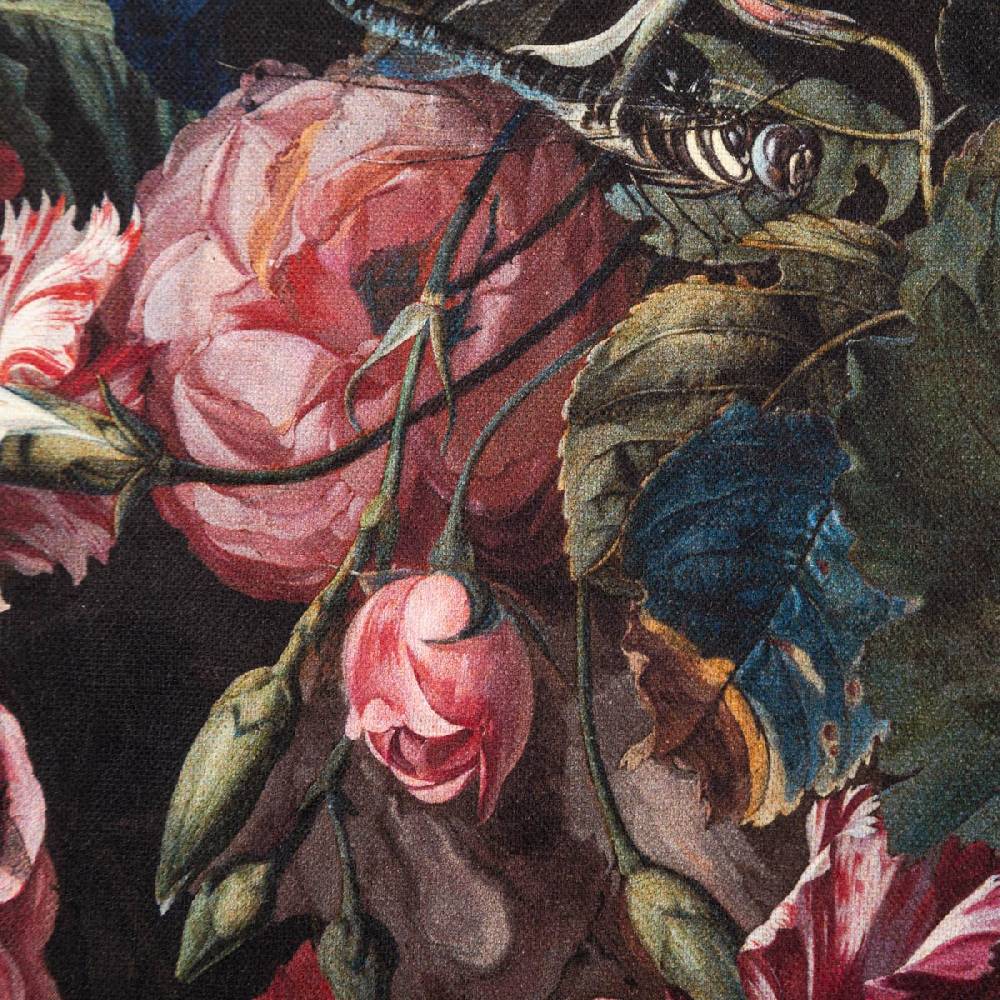 Schöner Leben Dekostoff Baumwollstoff Halbpanama Digitaldruck Painting Still Life Blumen Schmetterling 1,40m Breite Günstiger Verkauf