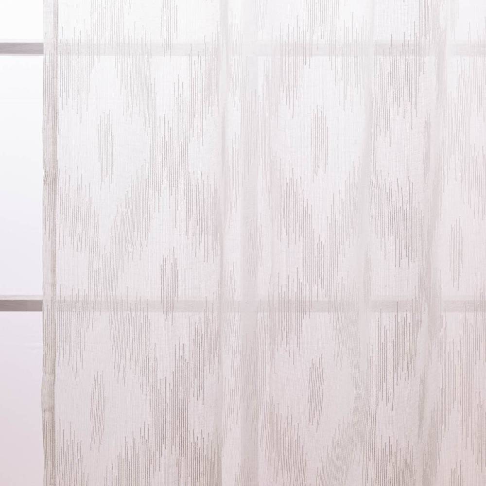 Schöner Leben Gardine Rhombus Barbara Home Collection mit verdeckten Schlaufen Scherli Ikat wollweiß 140cmx255cm Jubiläumsangebot