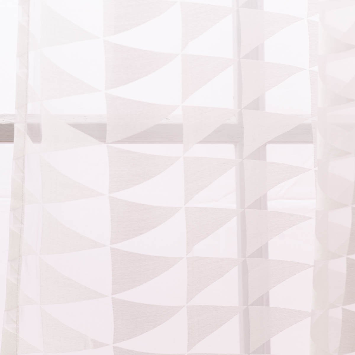 Schöner Leben Ösenvorhang Nordic Living Freundin Home Collection Ausbrenner Dreiecke wollweiß 140cmx255cm Online Outlet