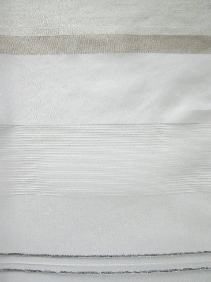 Schöner Leben Ösenvorhang Horizon Elbersdrucke transparent Streifen weiß creme 140cmx255cm Zeitlich begrenztes Angebot