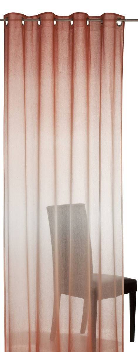 Schöner Leben Ösenvorhang Batik Farbverlauf halbtransparent terracotta 140cmx255cm Blitzangebot