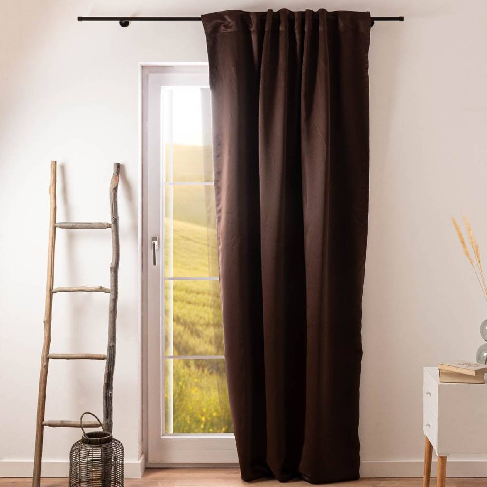 Schöner Leben Verdunkelungsvorhang Black Out Midnight Elbersdrucke uni braun 140cmx255cm Neuheiten