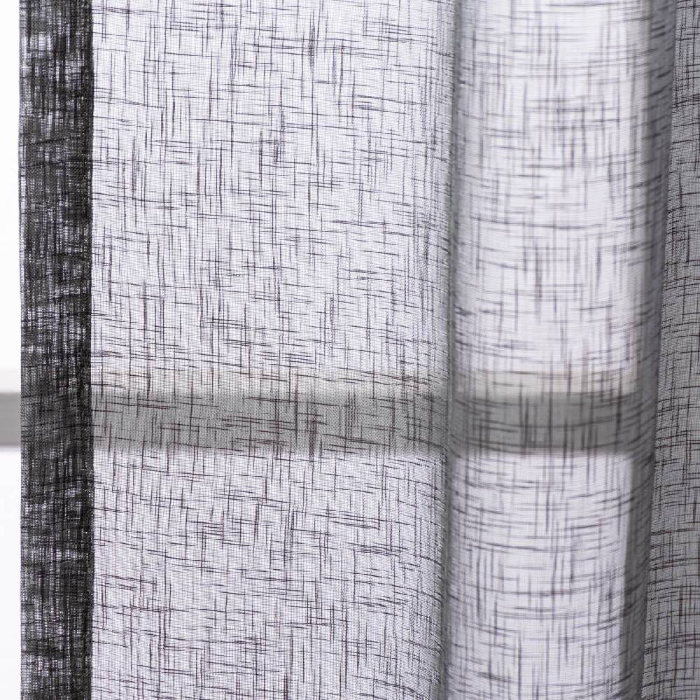 Schöner Leben Schlaufenschal Gardine Effecto Elbersdrucke halbtransparent Strukturoptik grau 140cmx255cm Tägliche Deals