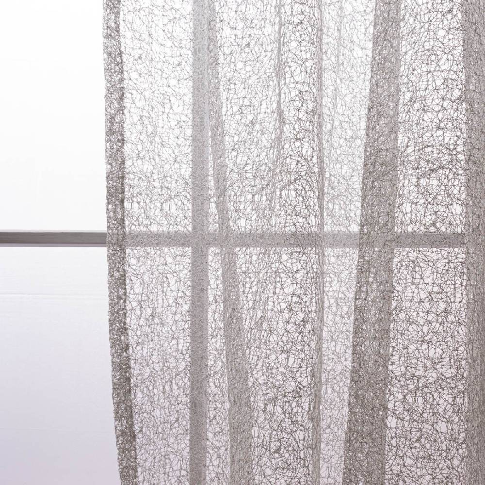 Schöner Leben Gardine Charisma Rasch Home Netzstickerei transparent silbergrau 140cmx255cm VIP-Rabatte