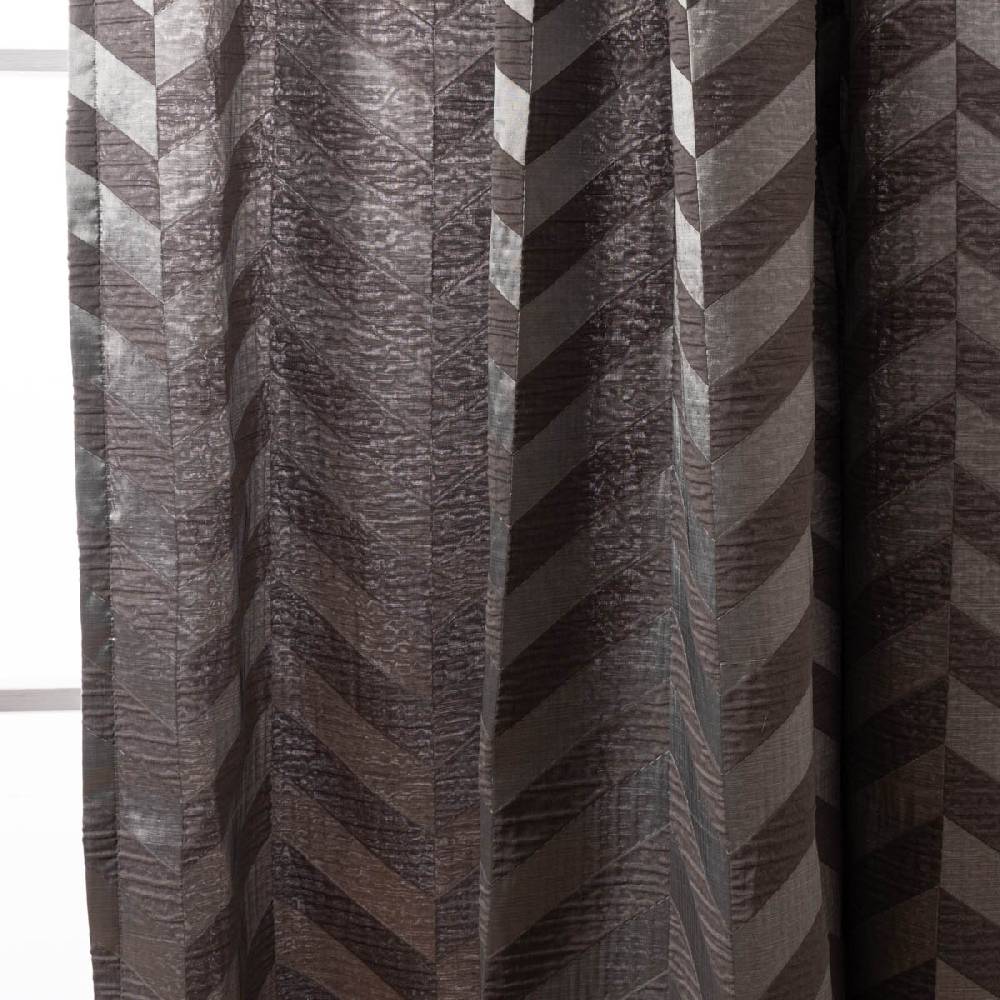 Schöner Leben Rasch Textil Vorhangstoff Doubleface Doppelgewebe Willow Chevron Streifen anthrazit 295cm breit Begrenzte Freigabe