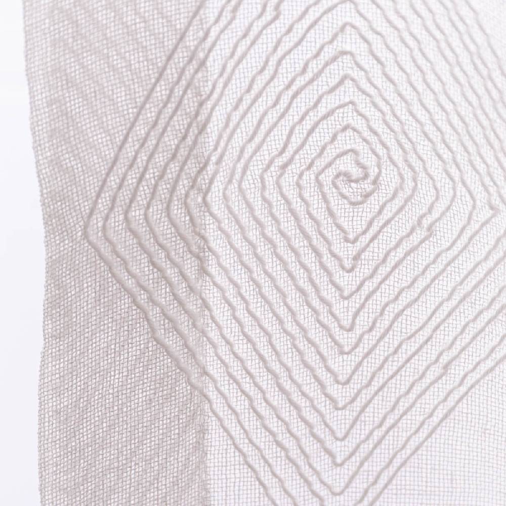 Schöner Leben Rasch Textil Gardinenstoff Stickerei Leinenoptik Karma Rauten weiß 300cm JETZT KAUFEN