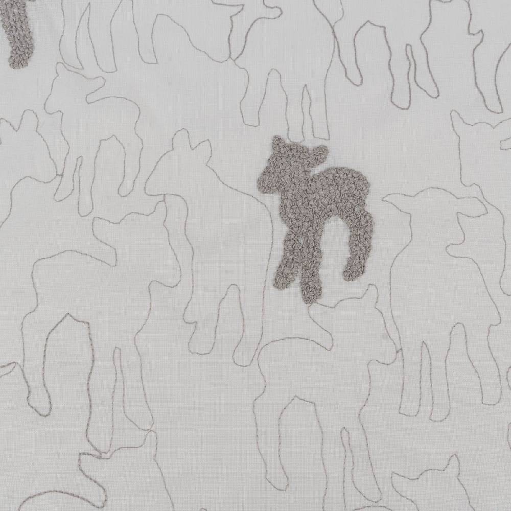 Schöner Leben Rasch Textil Kinder Vorhangstoff Bambino Black Sheep Schäfchen weiß grau 150cm Letzter Tag